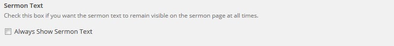 always show sermon text
